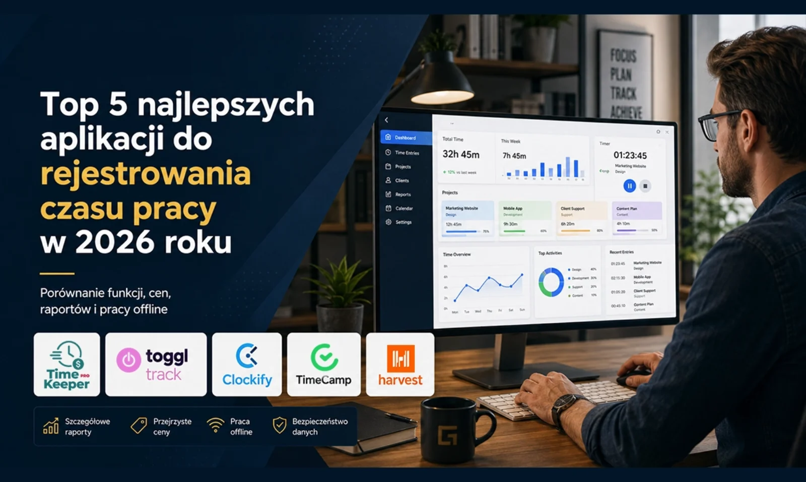 Top 5 najlepszych aplikacji do rejestrowania czasu pracy w 2026 roku